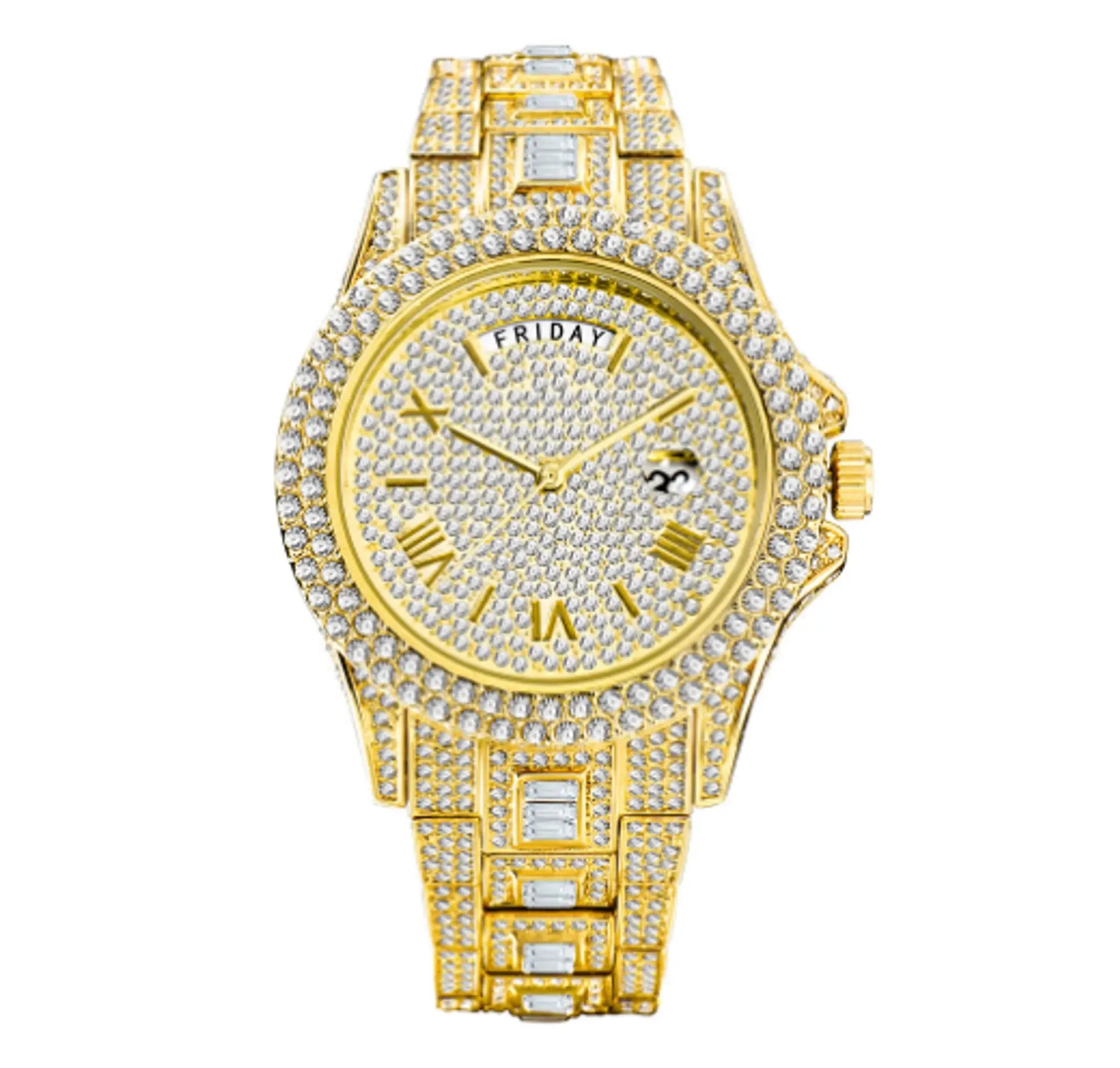 Masculino Diamond Quartz Watches - GLR SHOPPING