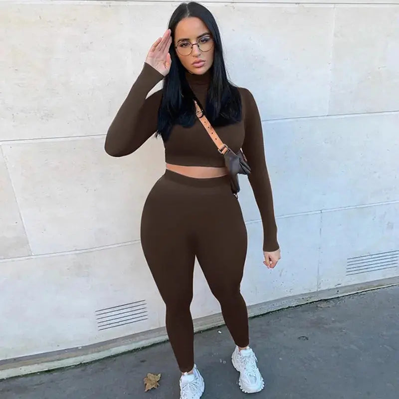Women Sport Fitness 2 Two Piece Set Tracksuit GLR SHOPPING