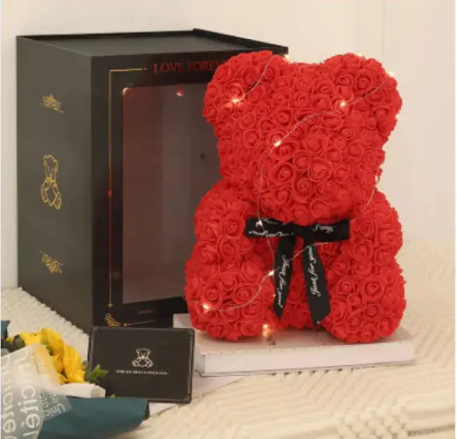 Rose Bear Teddy - Valentine's Day PE Foam Rose Bear GLR SHOPPING