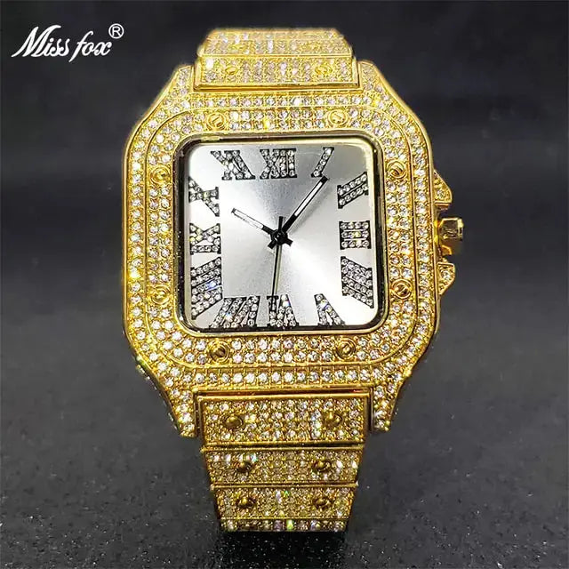 Ice Out Diamond Square Watch - GLR SHOPPING