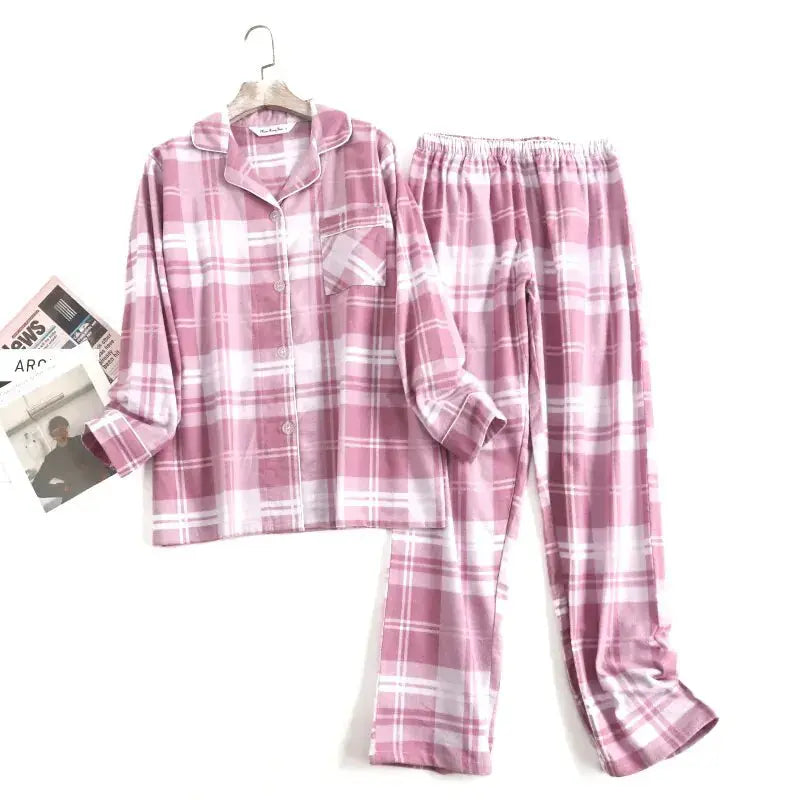 Cotton Flannel Women's Pajamas Sets GLR SHOPPING