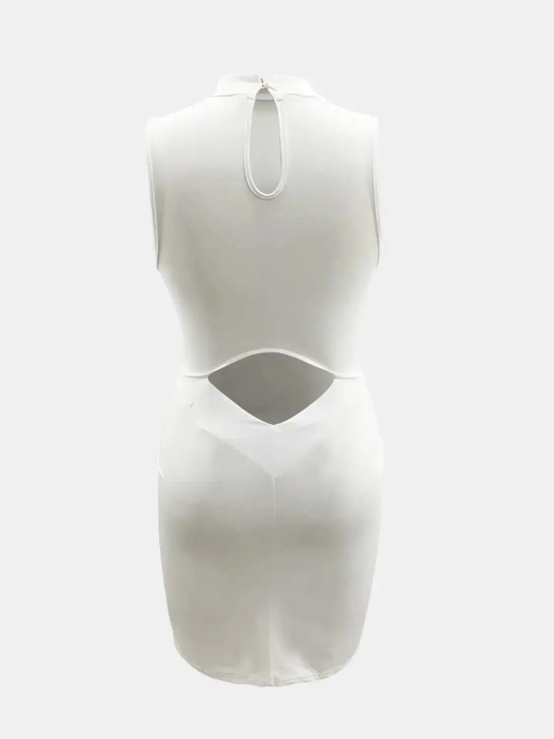 Cutout Mock Neck Sleeveless Dress GLR SHOPPING