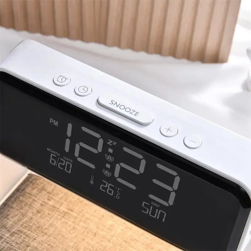 Bedside 3 In 1 LCD screen Alarm Clock GLR SHOPPING