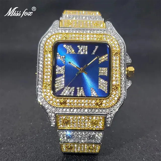 Ice Out Diamond Square Watch - GLR SHOPPING