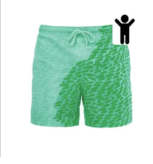 Children Encounter Water Change Color Beach Shorts Swim Trunks GLR SHOPPING