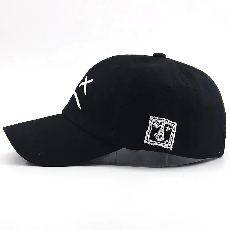 Sad Face Embroidered Baseball Cap: Adjustable Cotton Snapback Hat GLR SHOPPING