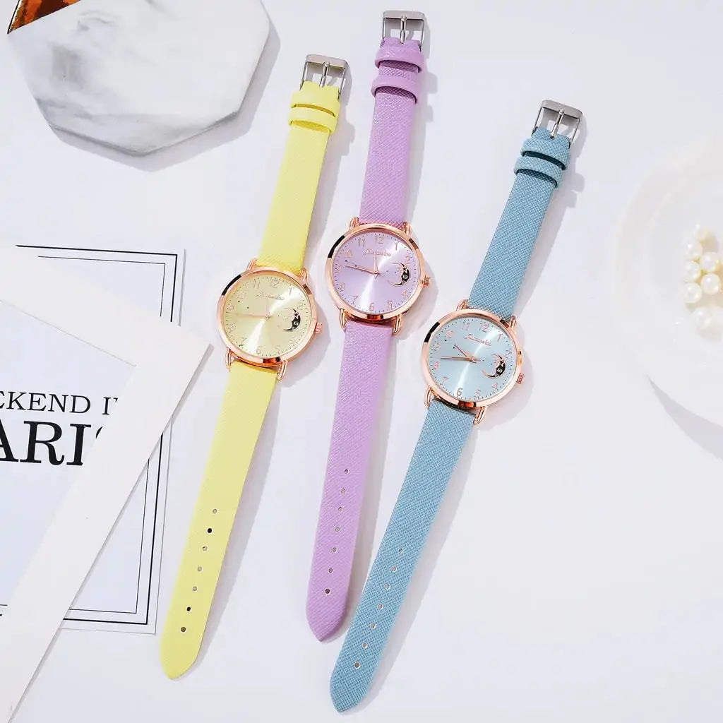 Moon Numbers Bracelet Watches Set GLR SHOPPING