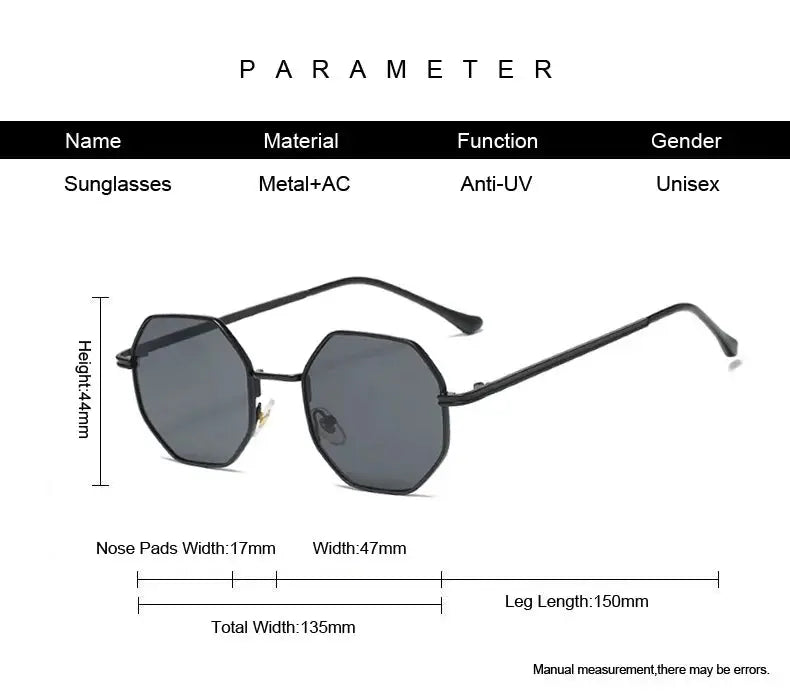 Vintage Luxury Square Sunglasses Polygon GLR SHOPPING