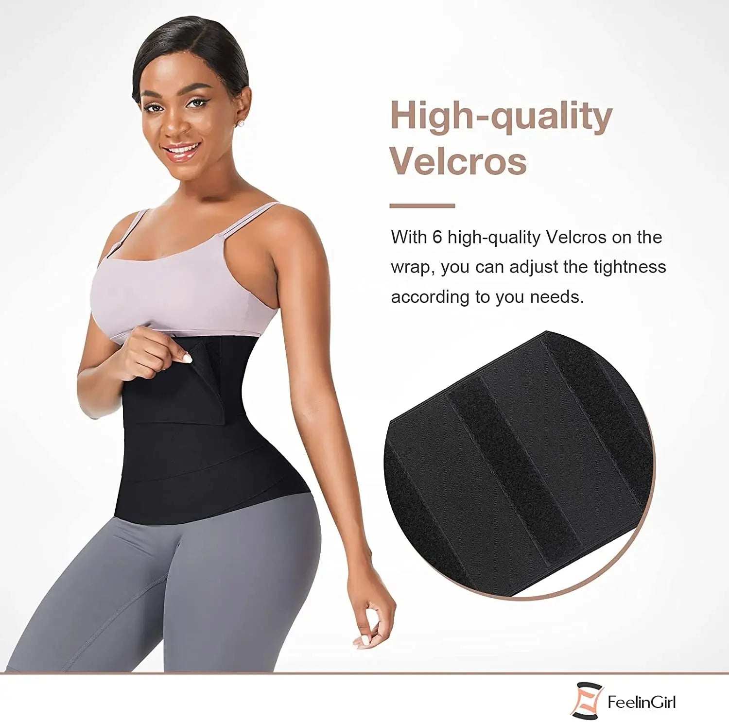 Waist Trainer for Women Belt Tummy Wrap Black GLR SHOPPING