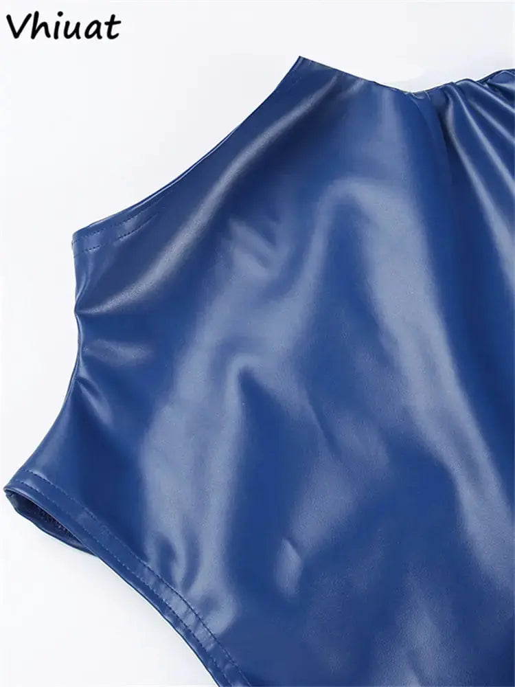 Women Sexy Leather Mini Dress GLR SHOPPING