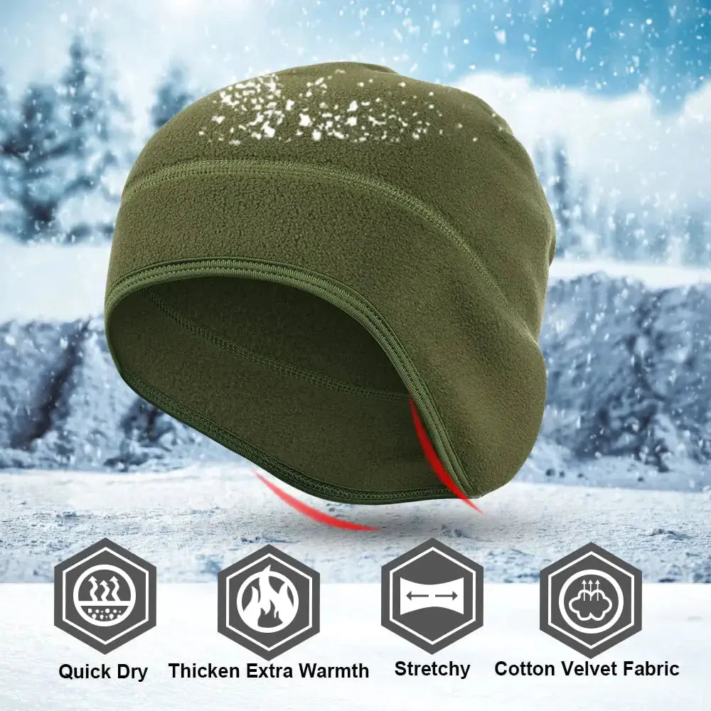 Warm Fleece Beanie with Earwarmer GLR SHOPPING