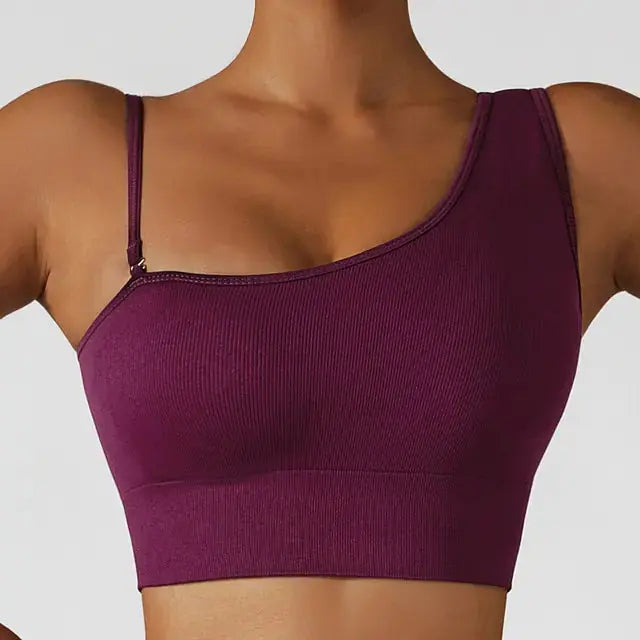 Summer Sexy Oblique Shoulder Yoga Clothes Tops GLR SHOPPING