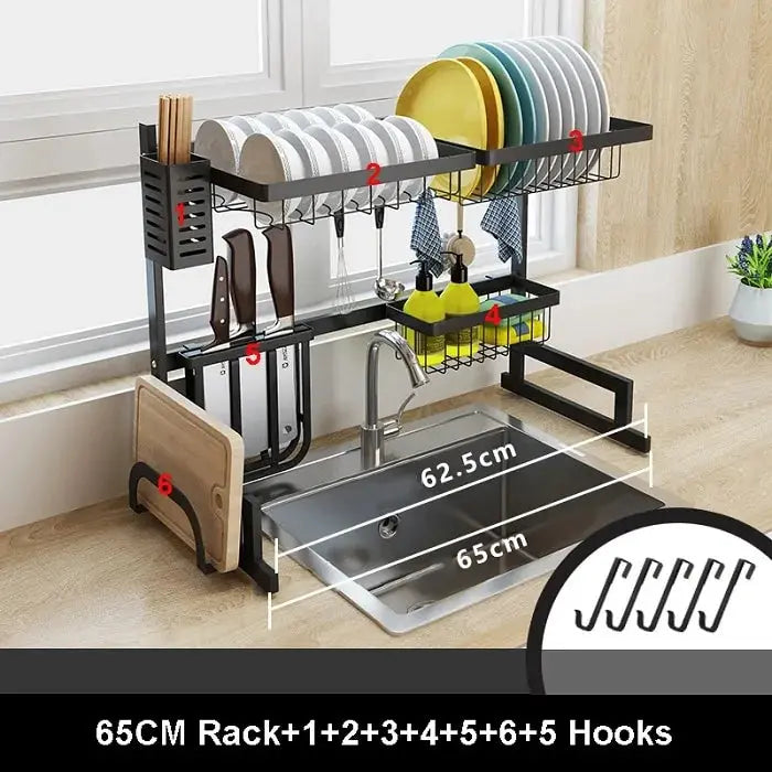 Stainless Steel U-shaped Kitchen Dish Rack GLR SHOPPING