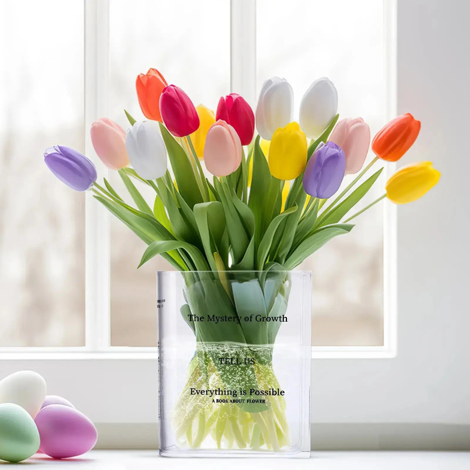 Transparent Book Vase GLR SHOPPING