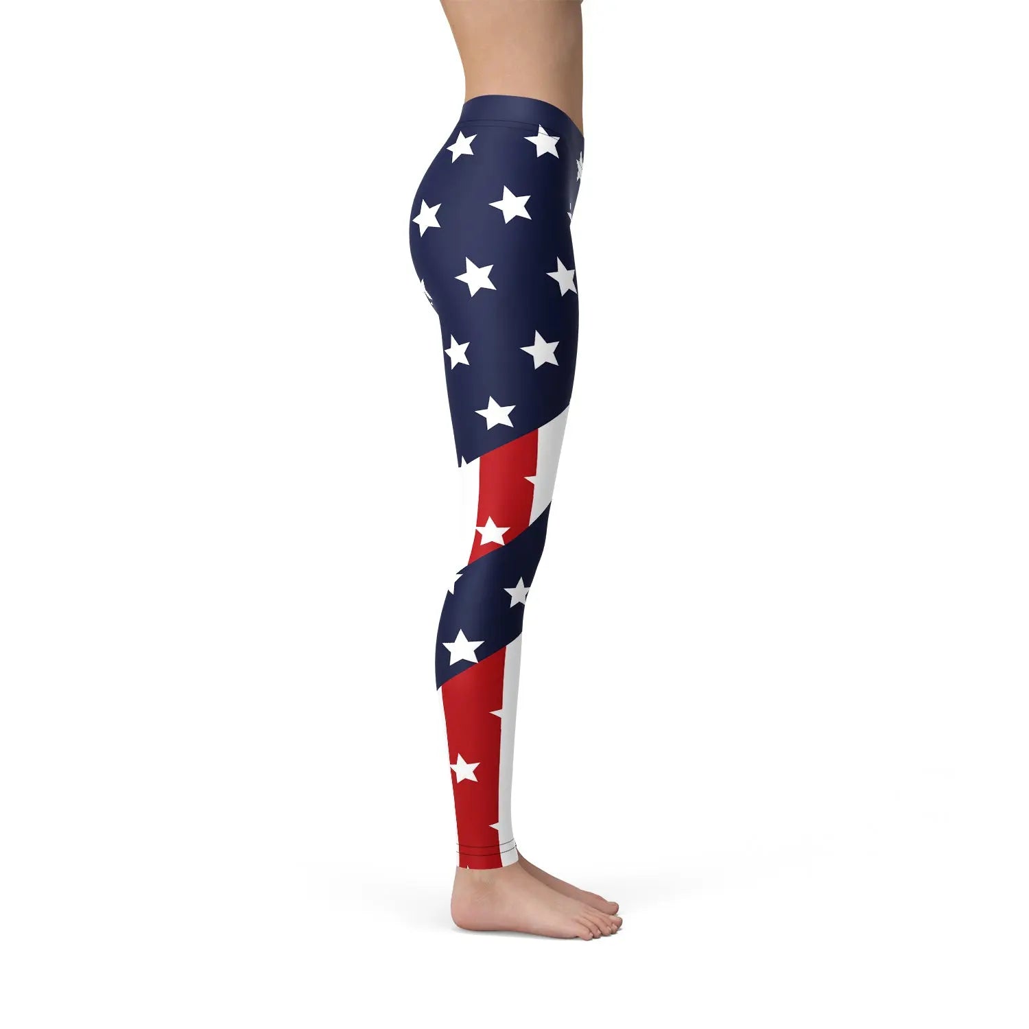 Womens American Flag Leggings - GLR SHOPPING