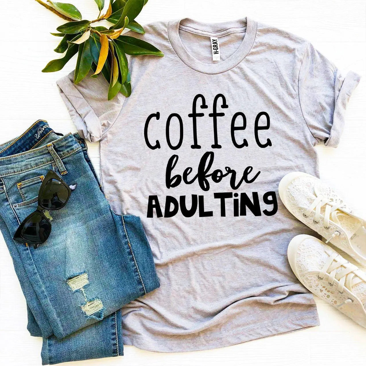 Coffee Before Adulting T-shirt - GLR SHOPPING