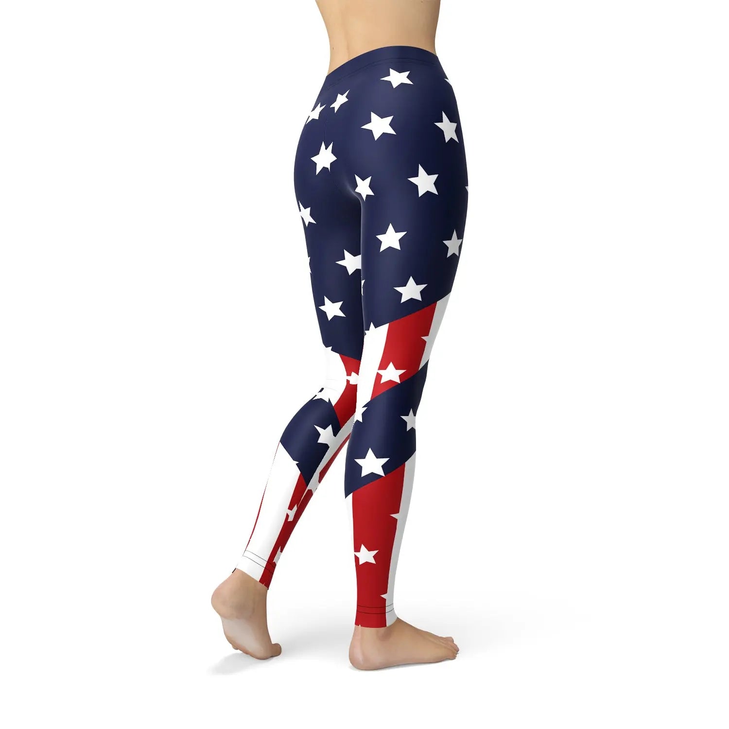 Womens American Flag Leggings - GLR SHOPPING