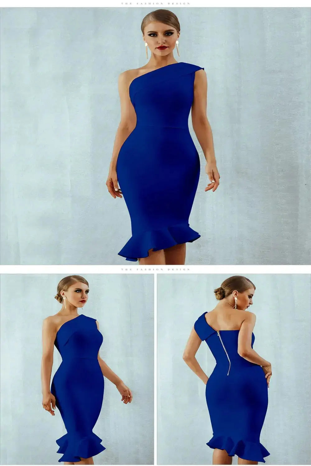 Midnight in London Off Shoulder Bodycon Dress GLR SHOPPING