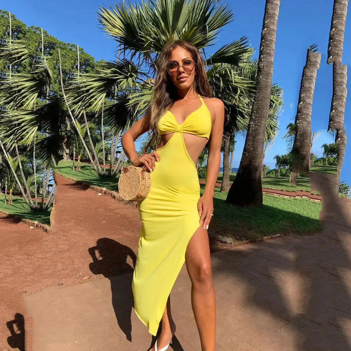 Holder Backless Slit Dress GLR SHOPPING