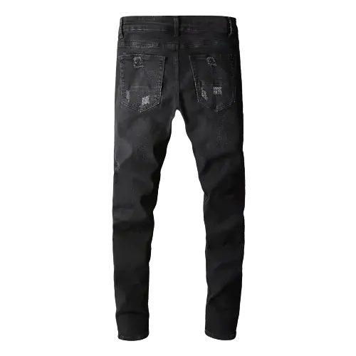Black Bandanna Ripped Jeans GLR SHOPPING
