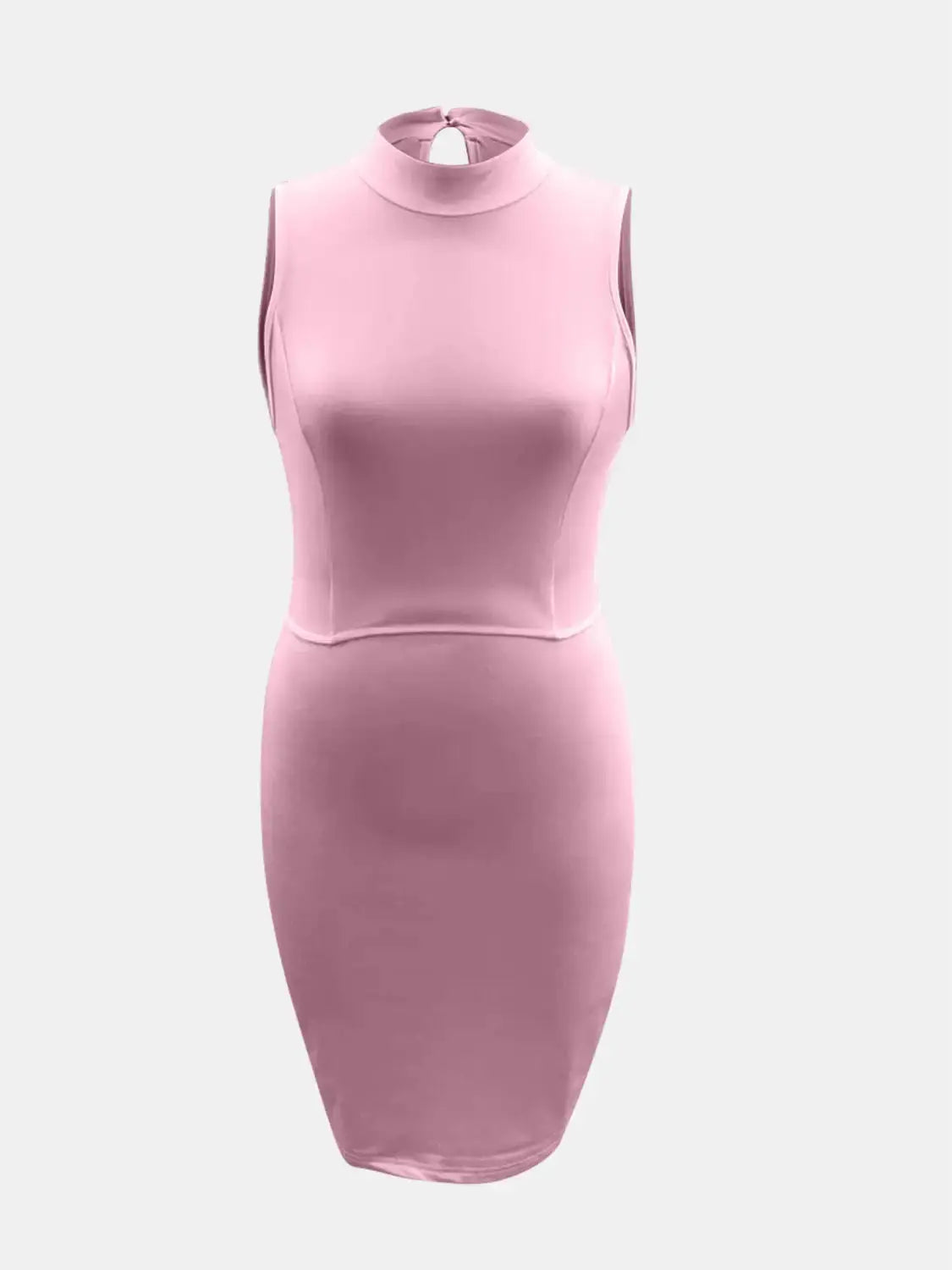 Cutout Mock Neck Sleeveless Dress GLR SHOPPING