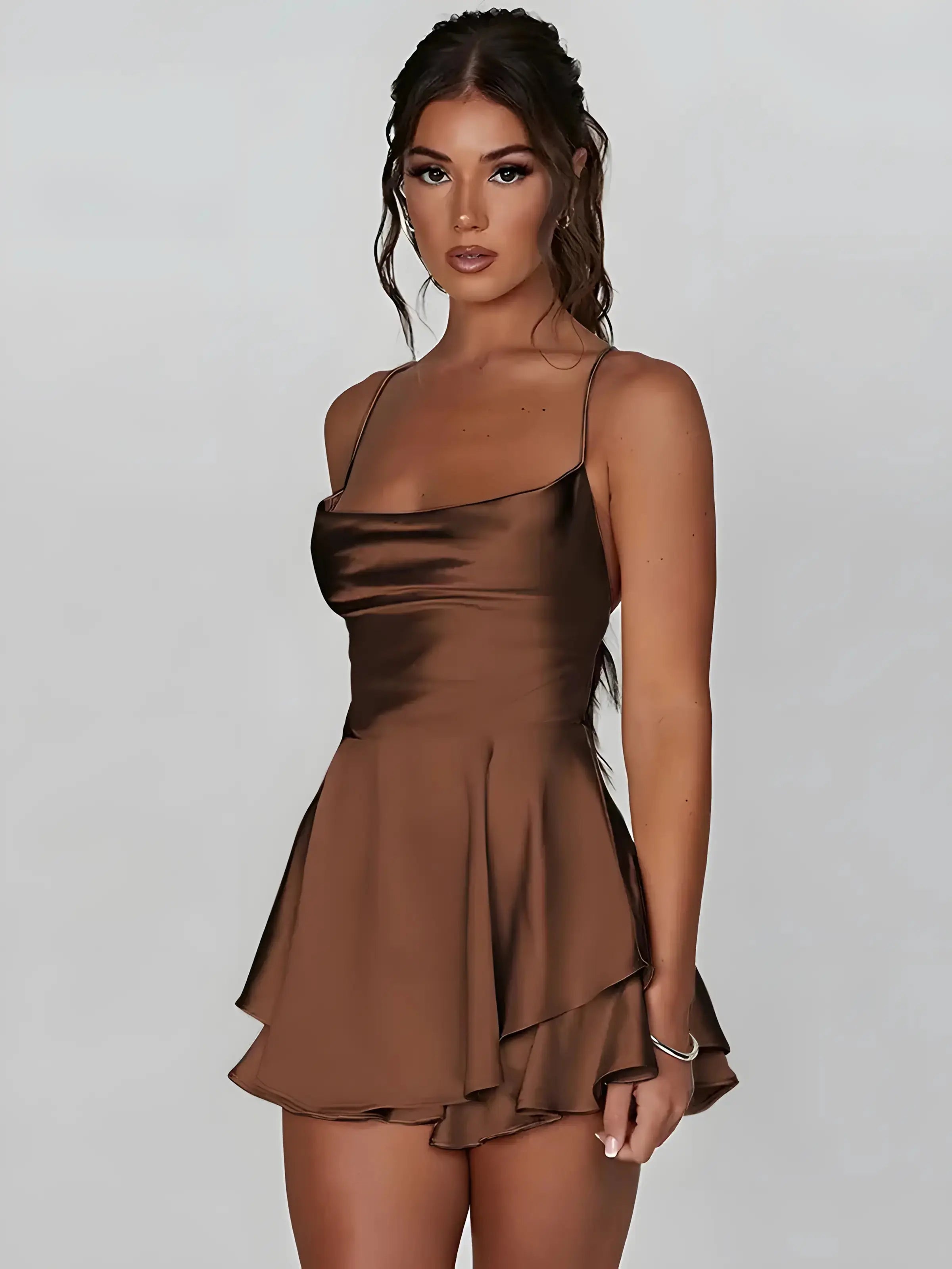 Mini Satin Cami Dress GLR SHOPPING