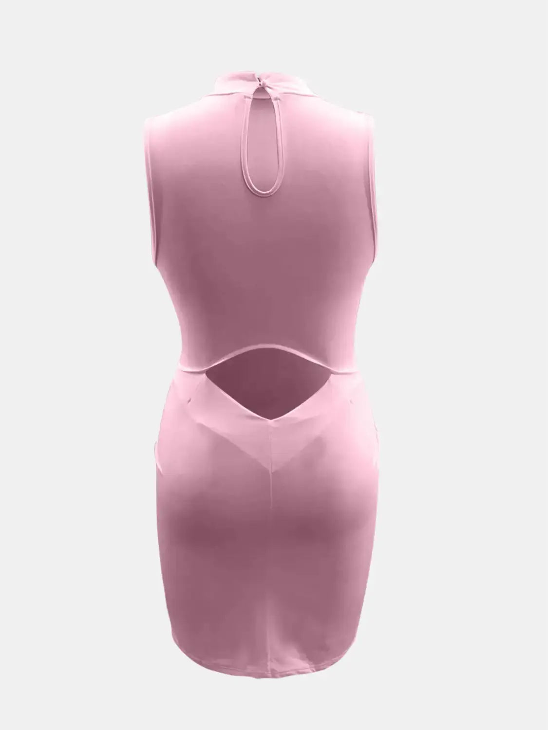 Cutout Mock Neck Sleeveless Dress GLR SHOPPING