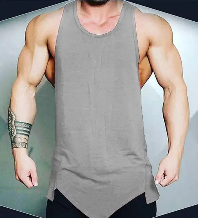 Men's Athletic Gym Fitness Tank Top - Solid Sleeveless Vest GLR SHOPPING