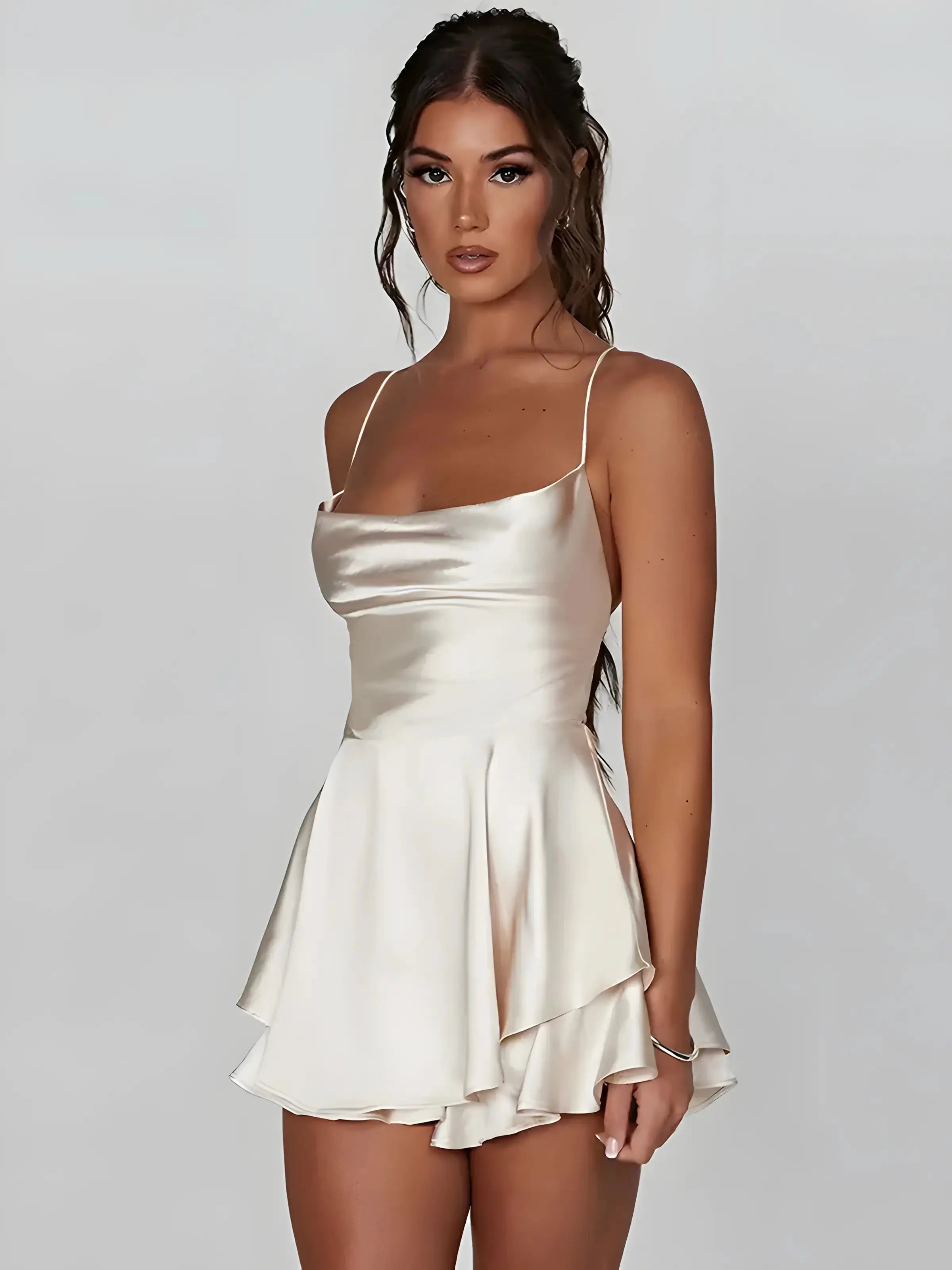 Mini Satin Cami Dress GLR SHOPPING