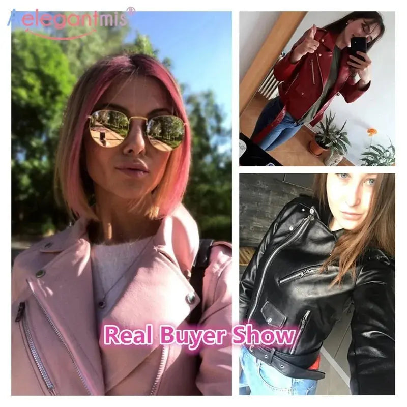 Autumn New Short Faux Soft Leather Jacket Women Fashion GLR SHOPPING