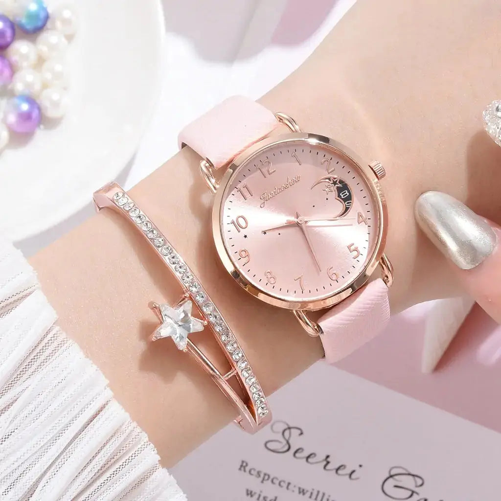 Moon Numbers Bracelet Watches Set GLR SHOPPING