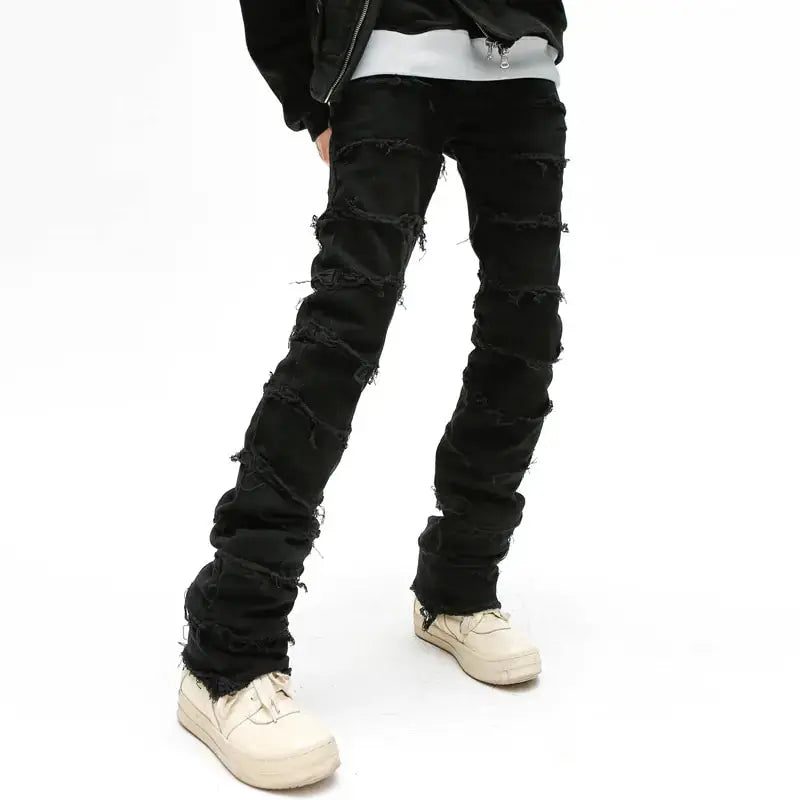 Heavy Industry Hole Frayed Destruction Waxed Jeans GLR SHOPPING