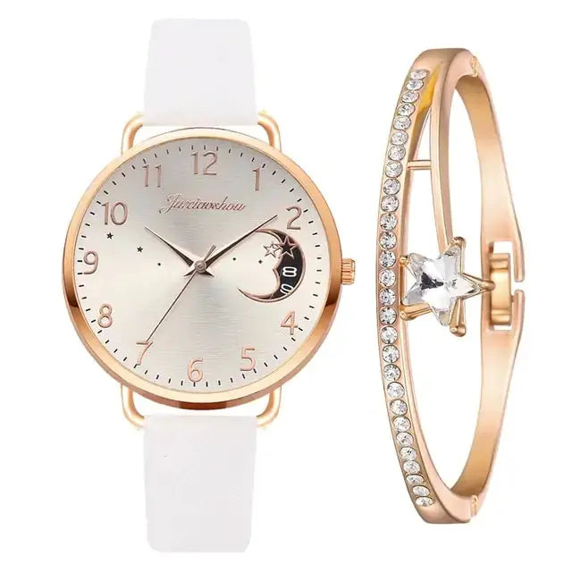 Moon Numbers Bracelet Watches Set GLR SHOPPING