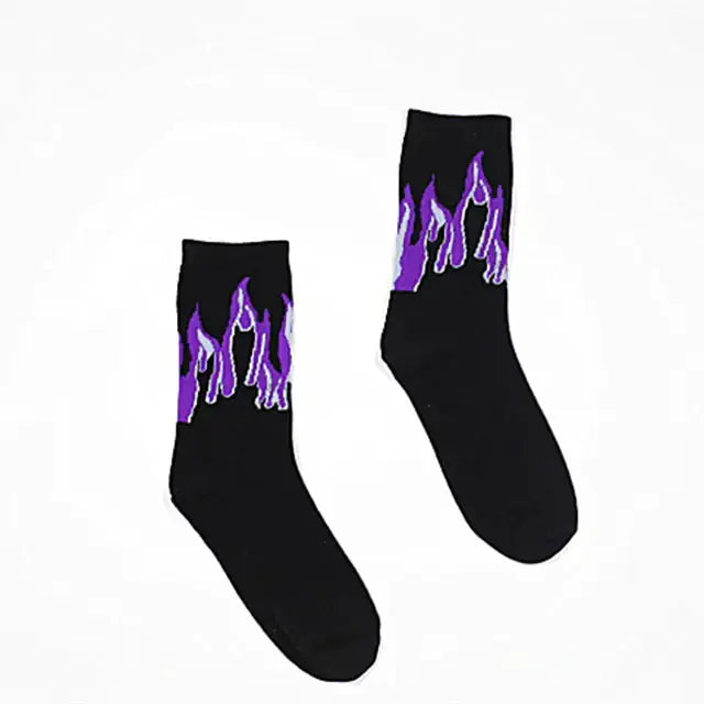 Contrast Flames Socks GLR SHOPPING