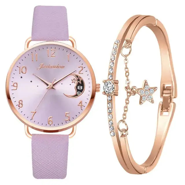 Moon Numbers Bracelet Watches Set GLR SHOPPING