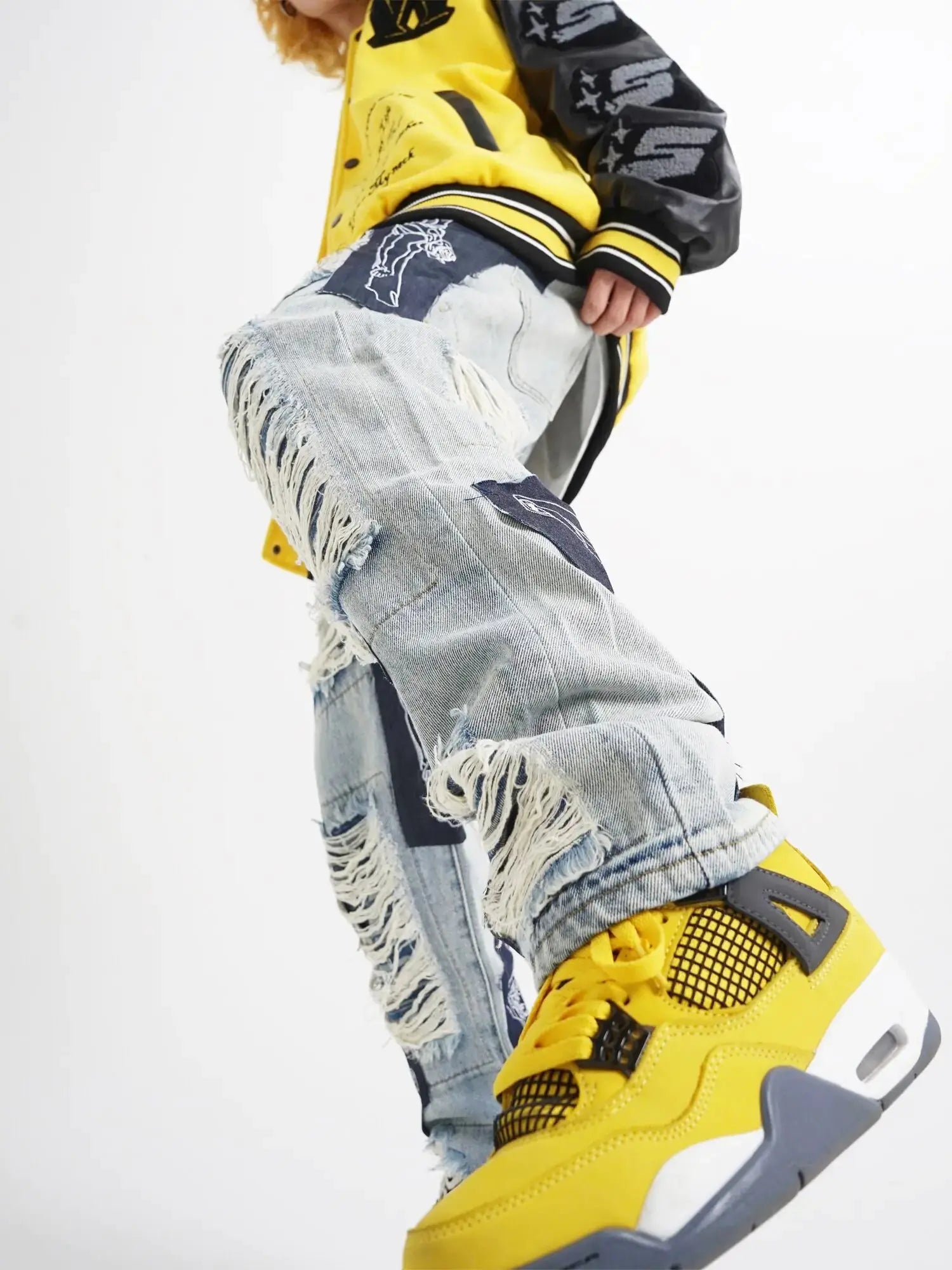 Men's Ripped Tassel Jeans GLR SHOPPING