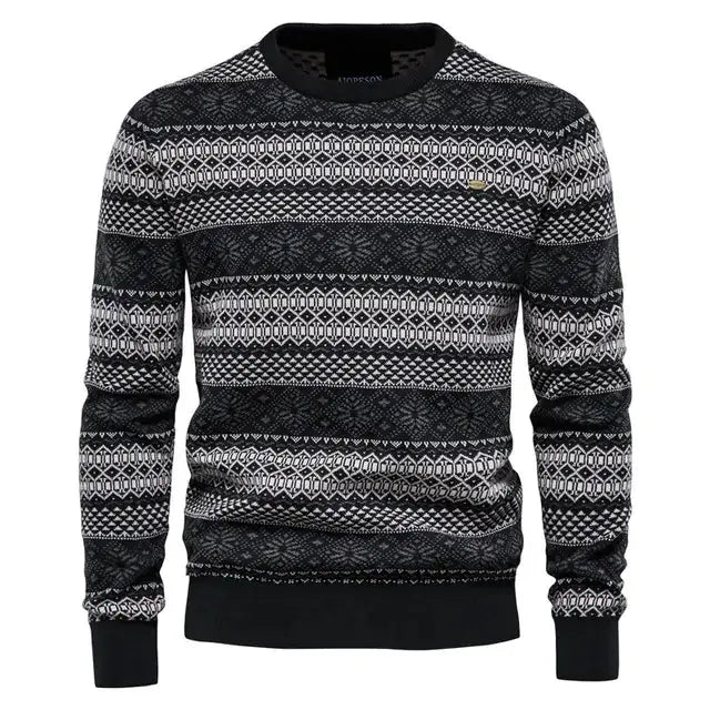 Spliced Cotton Men's Sweater GLR SHOPPING