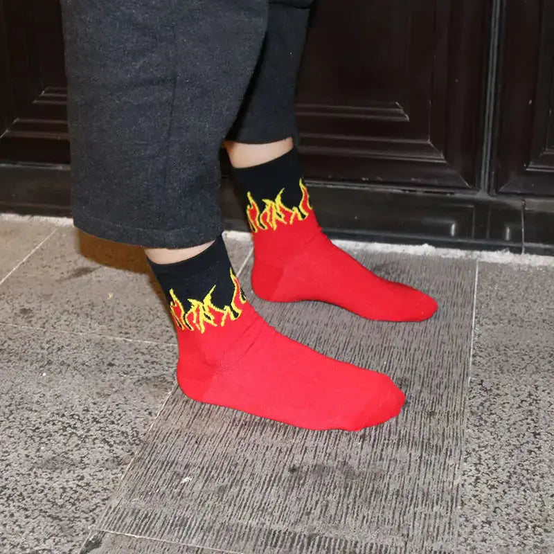 Contrast Flames Socks GLR SHOPPING