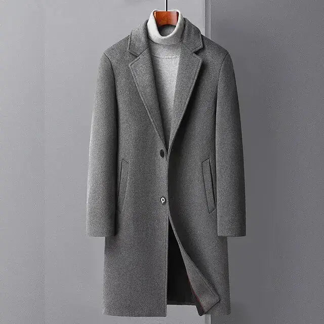 Men's Wool Trench Coat GLR SHOPPING