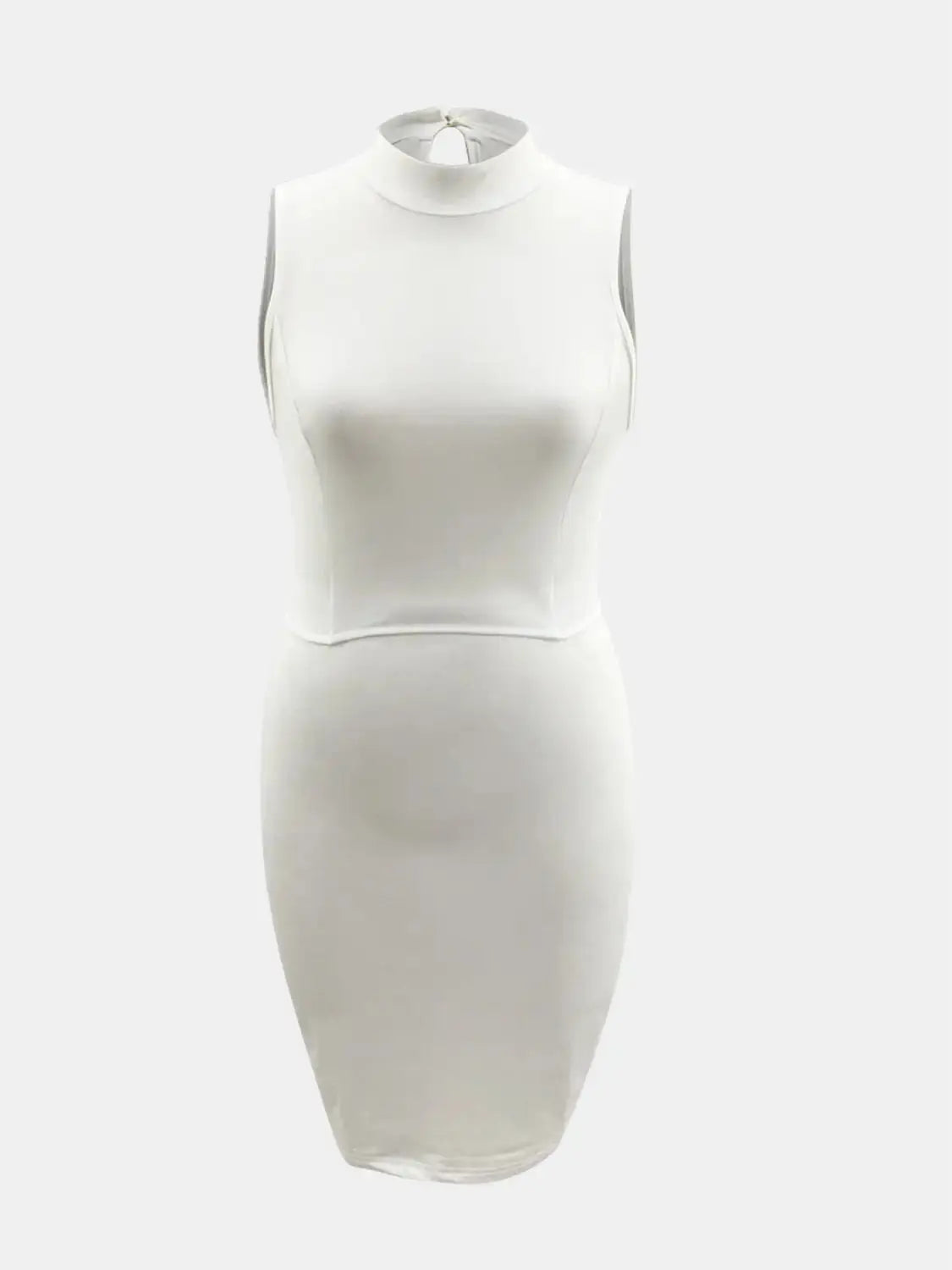 Cutout Mock Neck Sleeveless Dress GLR SHOPPING