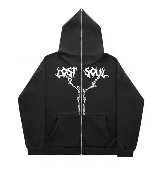 Gothic Clothing Trend Zipper Hoodies - GLR SHOPPING