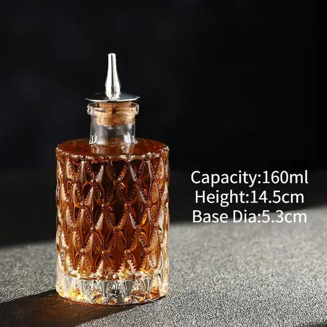 Cocktail Bitters Bottle Vintage Glass GLR SHOPPING