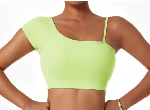 Summer Sexy Oblique Shoulder Yoga Clothes Tops GLR SHOPPING