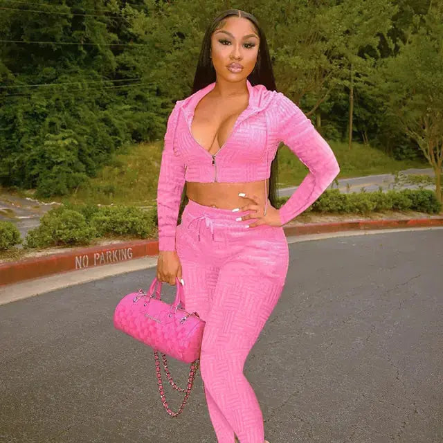 Waffle Tracksuit Set GLR SHOPPING