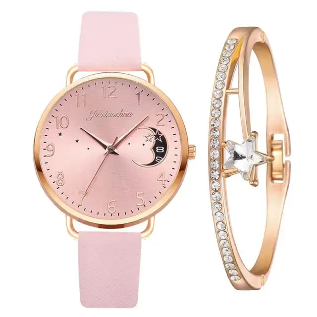 Moon Numbers Bracelet Watches Set GLR SHOPPING