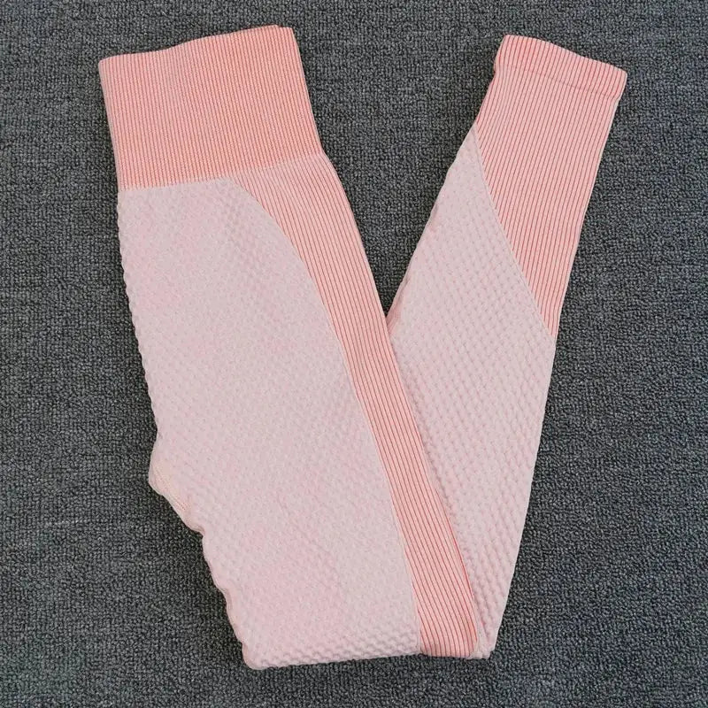 Sport Seamless Workout Set Women Rib 3 2 Piece Long Sleeve Zipper Crop Top Shirt Legging Pants Fitness Set Clothes Yoga Gym Set GLR SHOPPING