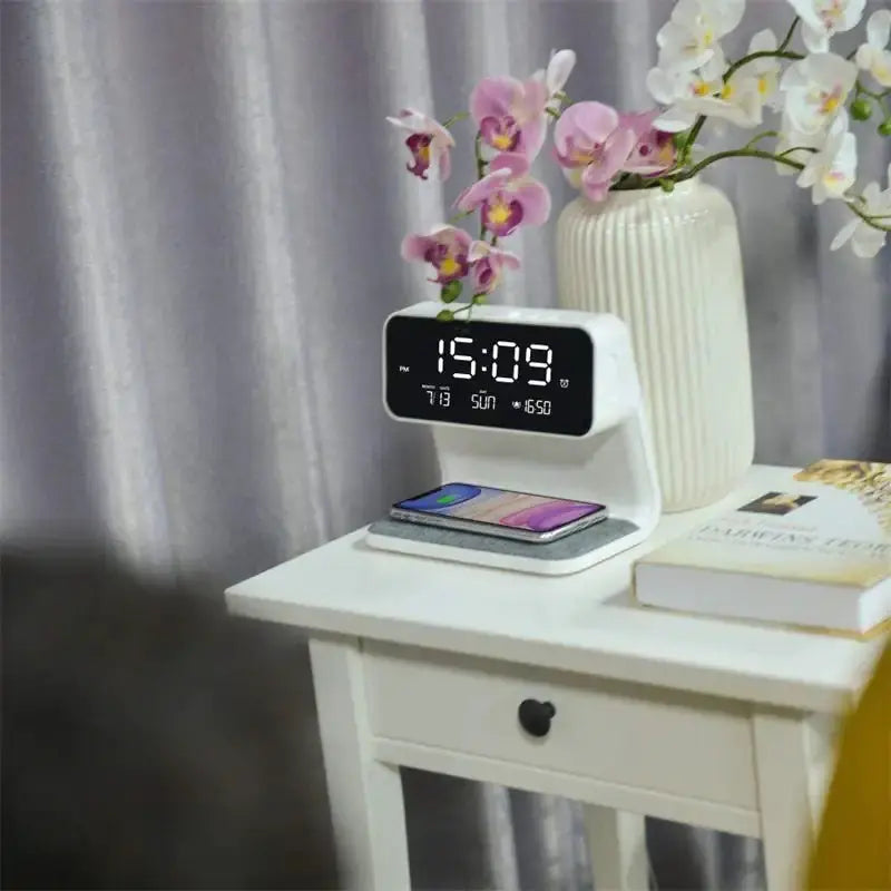 Bedside 3 In 1 LCD screen Alarm Clock GLR SHOPPING
