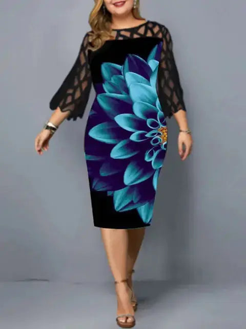 Elegant Plus Size Dress GLR SHOPPING