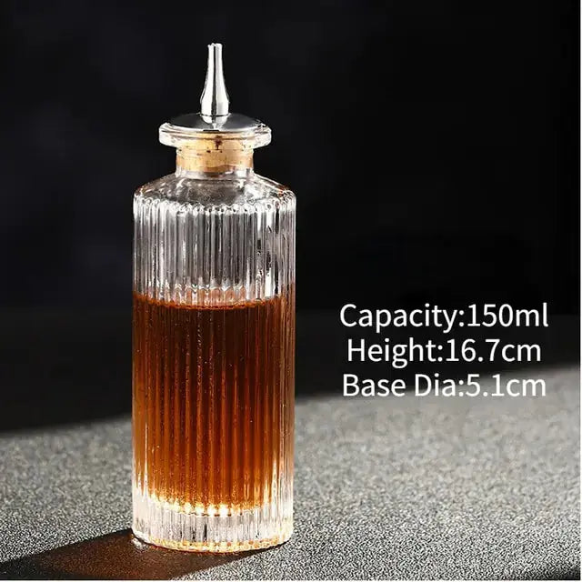 Cocktail Bitters Bottle Vintage Glass GLR SHOPPING