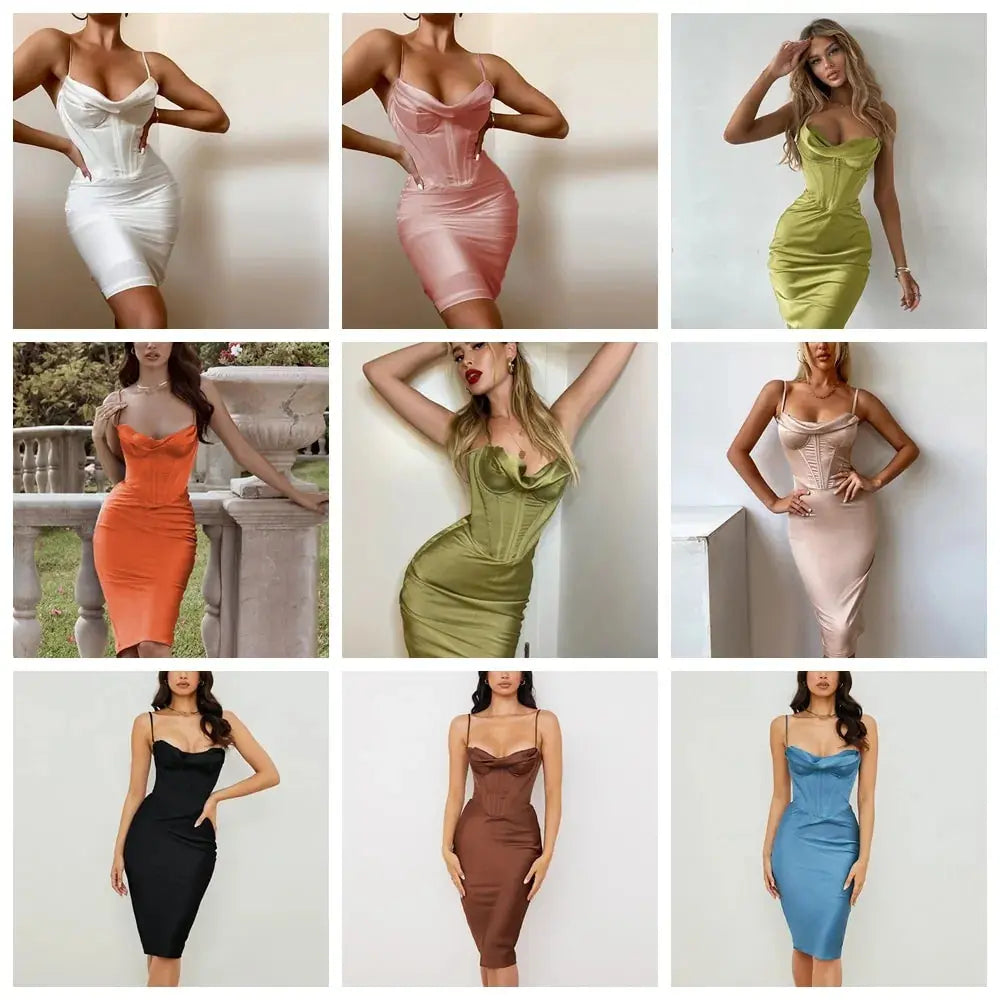 Satin Summer Dress GLR SHOPPING